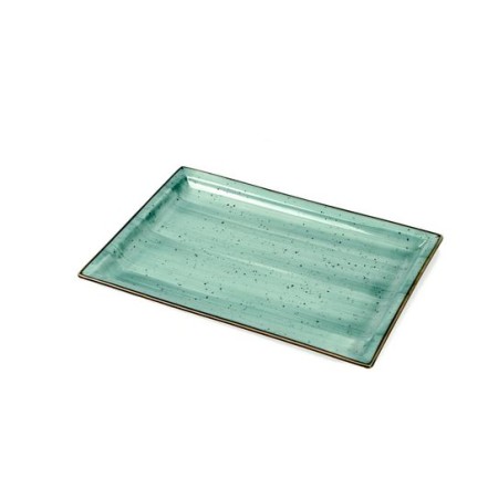 Piatto rett. verde Justcolor cm.27,2x18,2