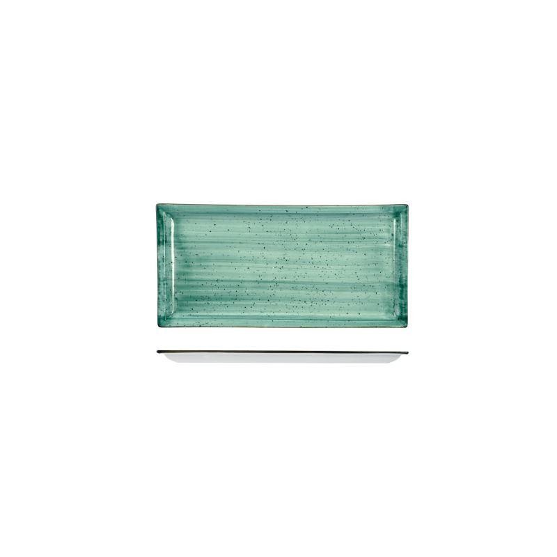 Piatto rett. verde Justcolor cm.35,6x18,2