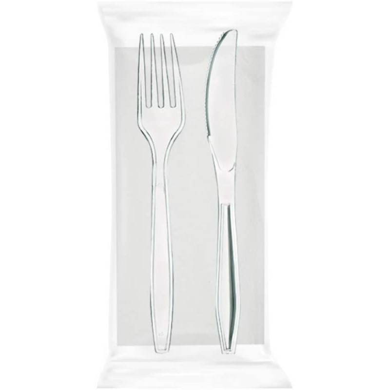 Posate Bis in Plastica Rigida Trasparente  6GR+ tov.lo 2 veli 800pz