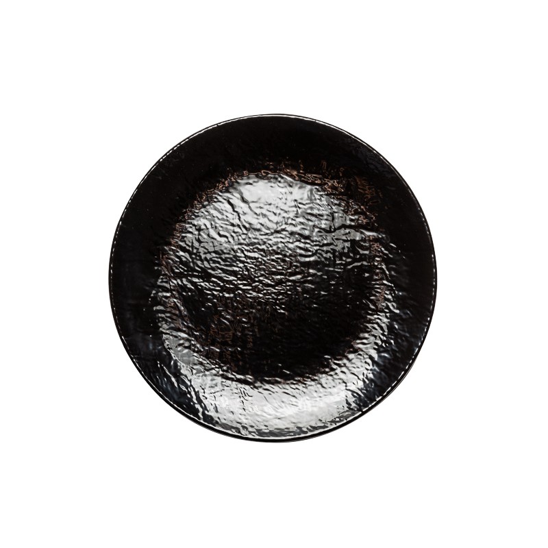 Vassoio melamina tondo cm. 45x4,5 Stone age nero