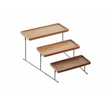 Espositore in legno a 3 piani per buffet- DAC Forniture Alberghiere