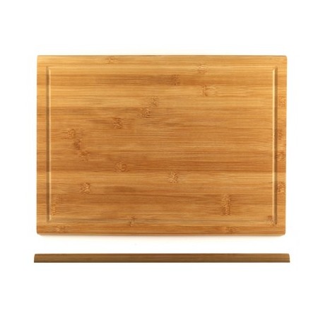 Tagliere bamboo rettangolare cm 44x32x1,6h con scanalatura