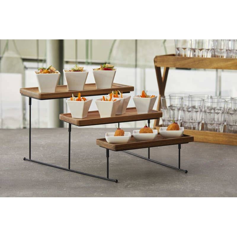 Espositore in legno a 3 piani per buffet- DAC Forniture Alberghiere