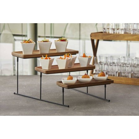 Espositore in legno a 3 piani per buffet- DAC Forniture Alberghiere