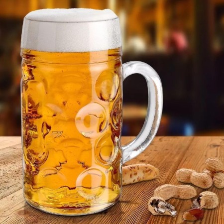 Boccale Birra in vetro Stile Oktoberfest – Robusto e Tradizionale