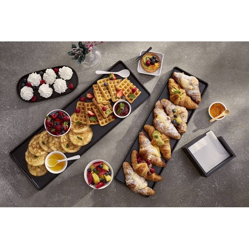 Vassoio Nero Opaco Rettangolare – Eleganza e Design Moderno