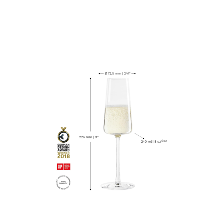 6 Calici flute champagne cl.24 Power Stolzle Lausit