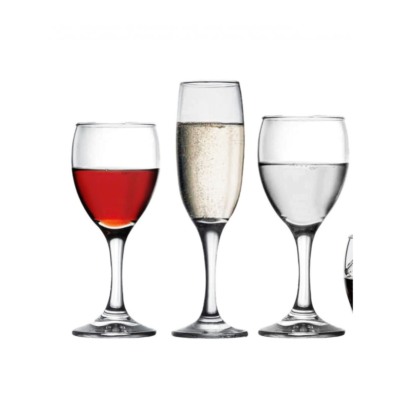 Calici eleganti cl.25 per acqua in vetro resistente - Dac Forniture