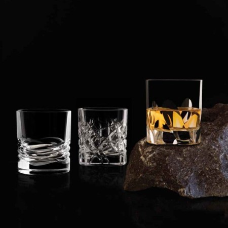 2 Bicchieri Wave Whisky RCR Style Prestige 29 cl in Vetro | DAC Forniture