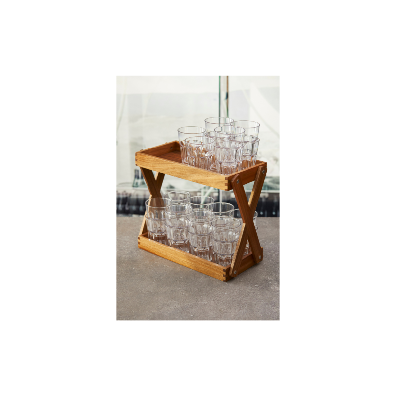 Stand Buffet in Acacia 37x18x30,5 cm – Esposizione Professionale