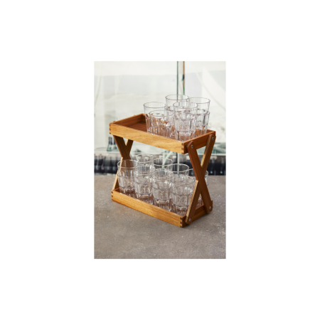 Stand Buffet in Acacia 37x18x30,5 cm – Esposizione Professionale