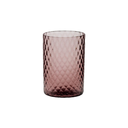 Scopri il Set di bicchieri in vetro color Prugna per acqua - DAC SRL
