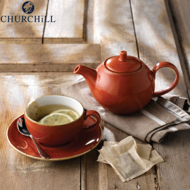 OFFERTA Teiera  Churchill Stone Arancio – Elegante e Resistente