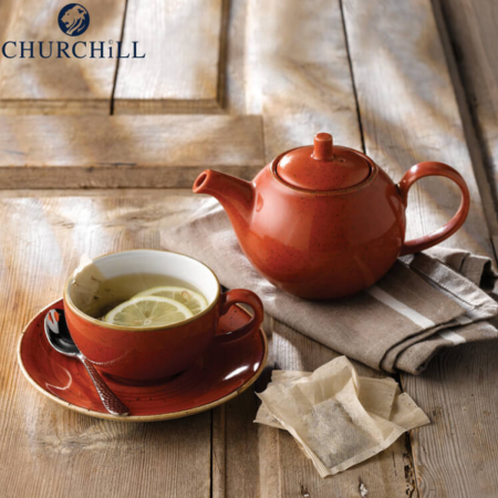 OFFERTA Teiera  Churchill Stone Arancio – Elegante e Resistente