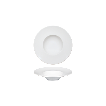 Piatto bianco "a Cappello" robusto ed elegante  - DAC Forniture