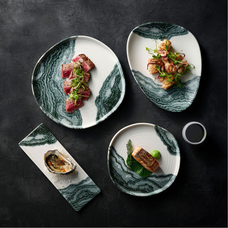 Vassoio geo Tide nero cm 30x15,5 Churchill