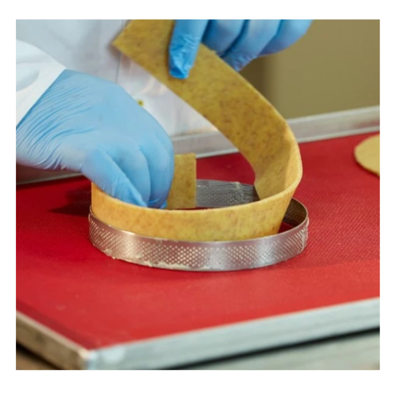 Fascia inox microforata rotonda cm.19 - 2h