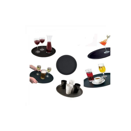 Vassoio antiscivolo tondo con bordo cm 35,5 - Pintinox