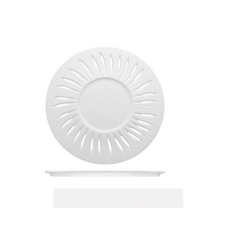 Piatto Piano Gourmet Bianco Ø 29 cm Zefiro