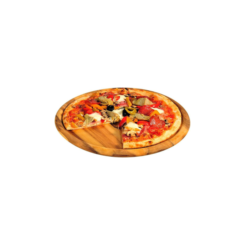 Vassoio per Pizza in Legno di Acacia Ø 32 cm | Dac Forniture