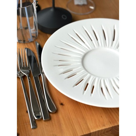 Piatto Piano Gourmet Bianco Ø 31 cm Zefiro