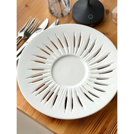 Piatto Piano Gourmet Bianco Ø 31 cm Zefiro