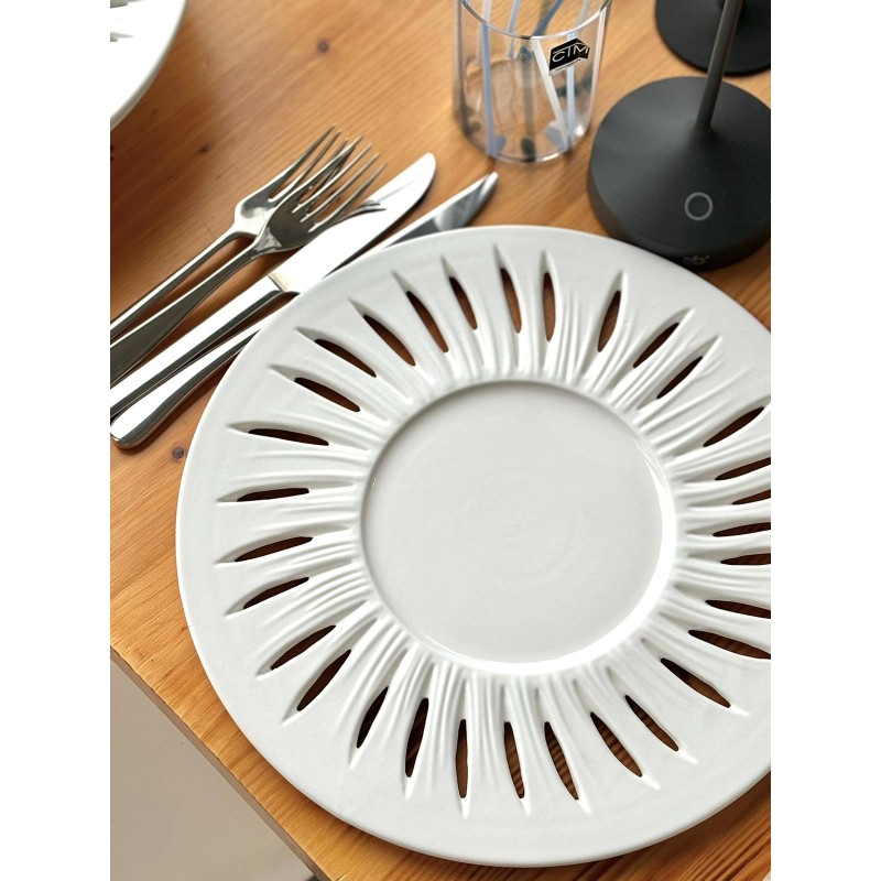 Piatto Piano Gourmet Bianco Ø 29 cm Zefiro