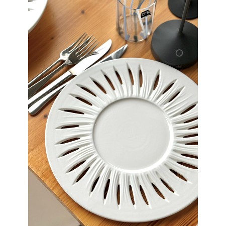 Piatto Piano Gourmet Bianco Ø 29 cm Zefiro