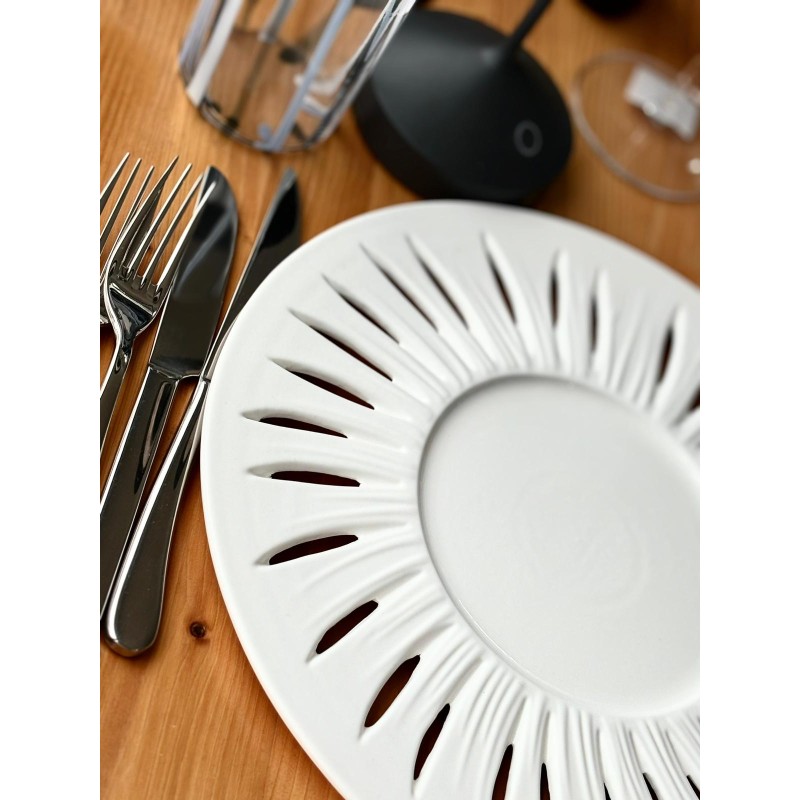 Piatto Piano Gourmet Bianco Ø 29 cm Zefiro