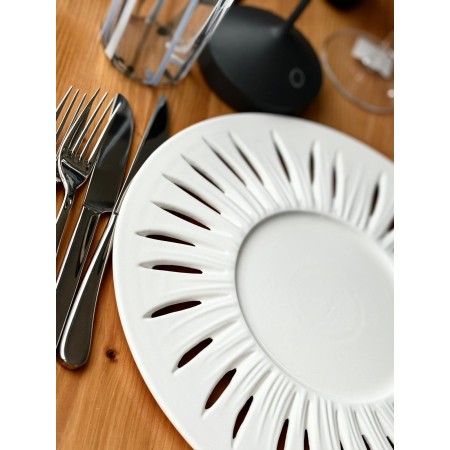 Piatto Piano Gourmet Bianco Ø 29 cm Zefiro