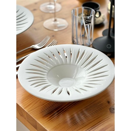 Piatto Fondo Gourmet Bianco Ø 28 cm| Elegante Porcellana Professionale