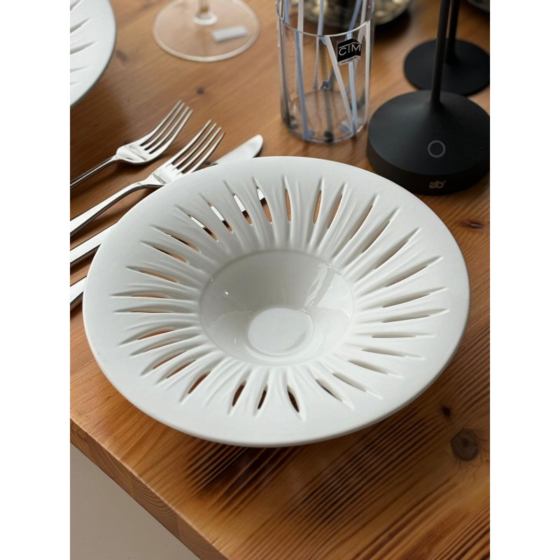 Piatto Fondo Gourmet Bianco Ø 28 cm| Elegante Porcellana Professionale