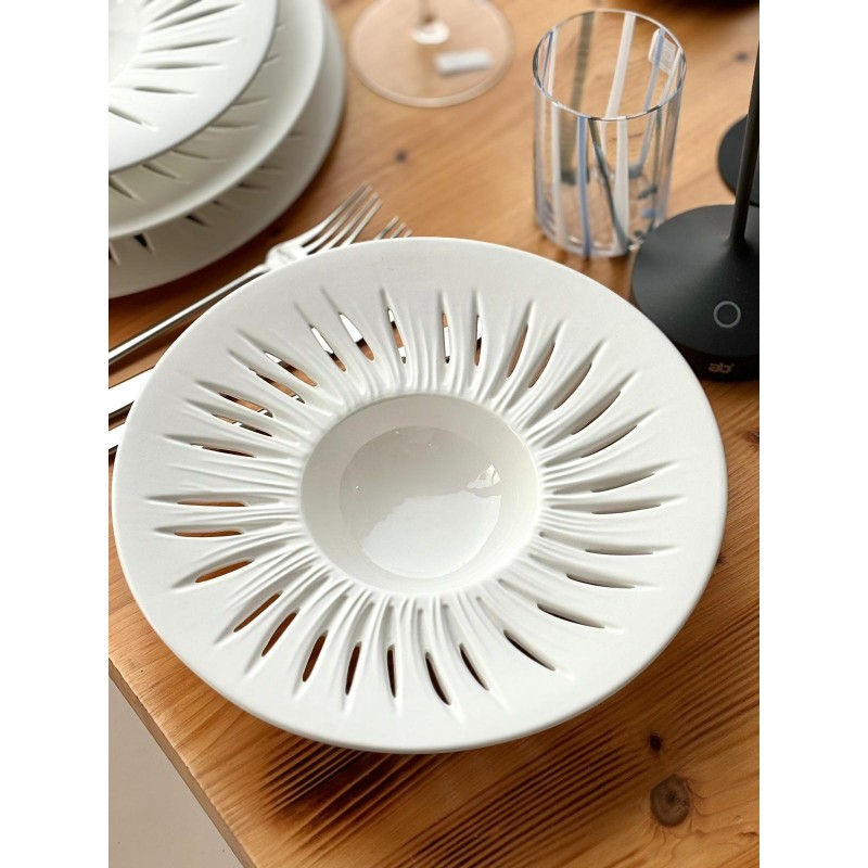Piatto Pasta Gourmet Zefiro Bianco Ø 26 cm | Porcellana Professionale
