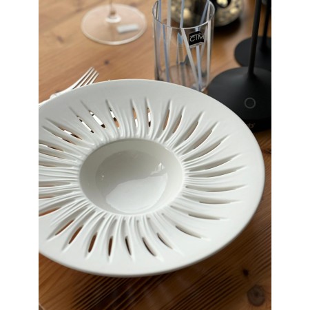 Piatto Pasta Gourmet Zefiro Bianco Ø 26 cm | Porcellana Professionale
