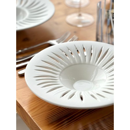 Piatto Fondo Gourmet Bianco Ø 28 cm| Elegante Porcellana Professionale