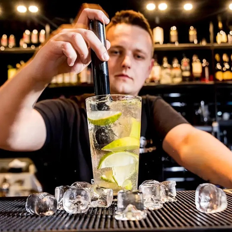 Tappetino in Gomma Nero 46x30 cm per banco Bar - DAC