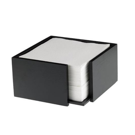 Portatovaglioli Bamboo Nero 13,5x13,5 cm | DAC Forniture