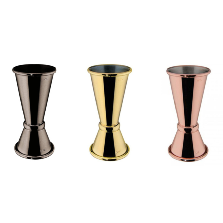 Misurino doppio inox nero 2/4 cl per cocktail | DAC Forniture