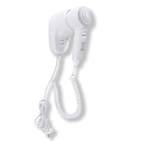 Asciugacapelli Bianco “Capriccio” con supporto a muro - DAC