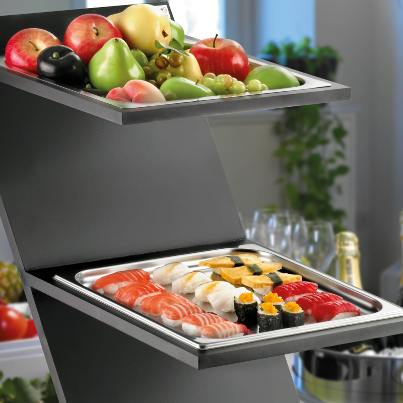 Alzata Buffet 3 Piani Neutra 2/3 GN Pintinox | Ristorazione Professionale