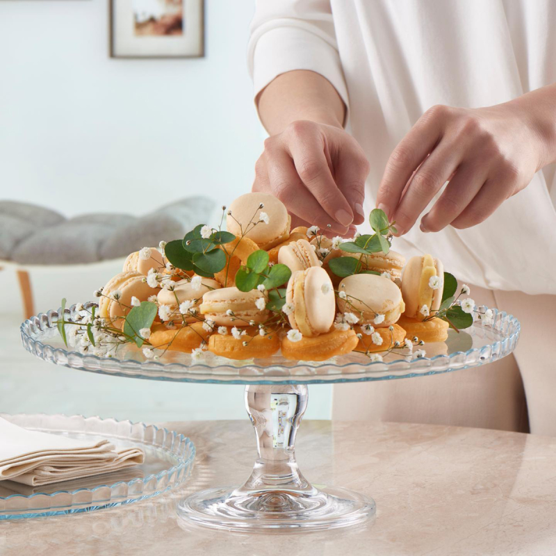 Alzata in Vetro Ø 32 cm | Espositore Torte e Dolci