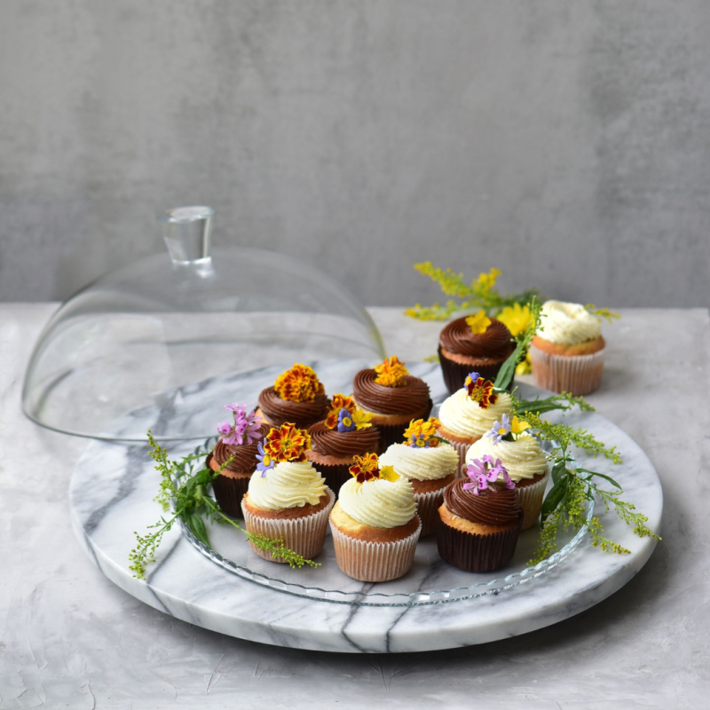 Piatto Torta in Vetro con Campana 32 cm per Dolci ed Esposizione