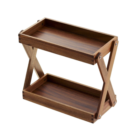 Stand Buffet in Acacia 37x18x30,5 cm – Esposizione Professionale