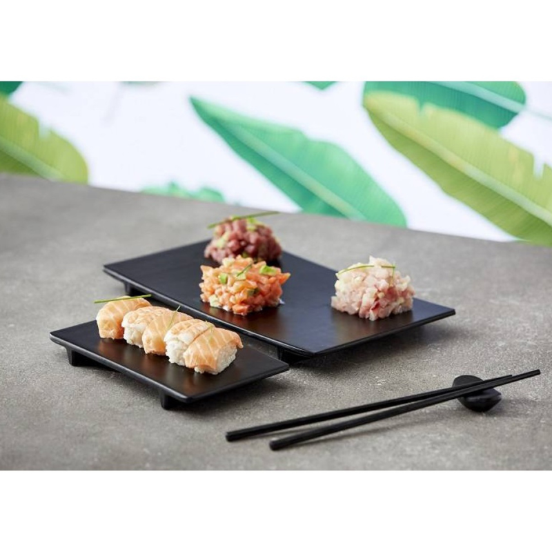 Bacchette nere in melamina 27 cm | Set 10 paia