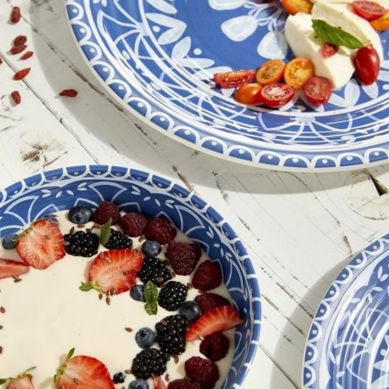 Ciotola quadrata Itaca in melamina Ø30x9 cm | 1000 ml resistente