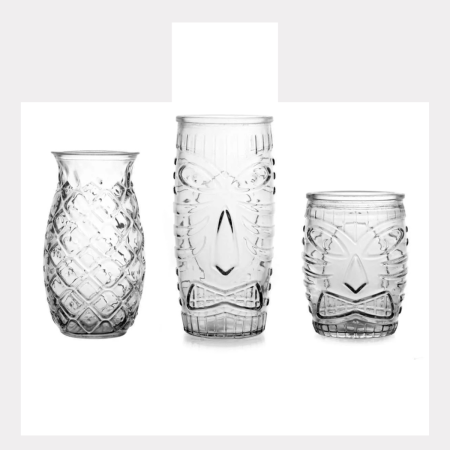 12 Bicchieri Tiki DOF 47 cl in Vetro Temperato Resistenti | DAC Forniture