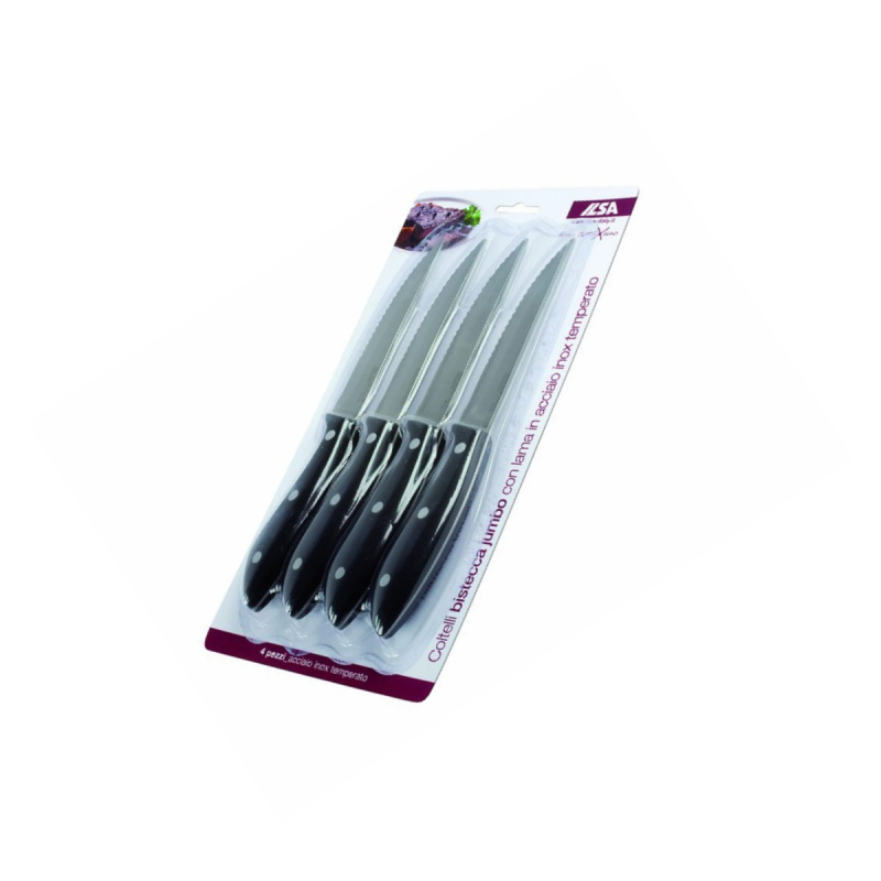 4 Coltelli da Bistecca tuttiXuno – Acciaio Inox | DAC Forniture
