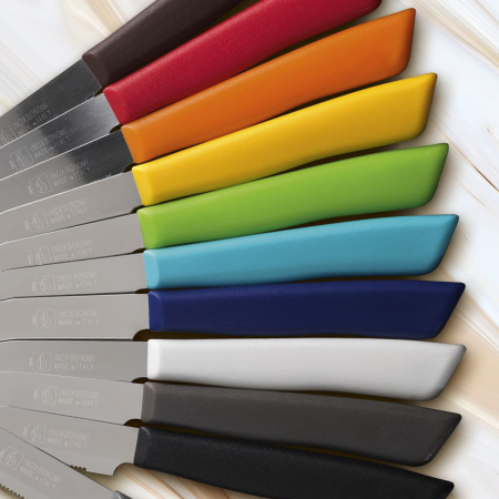 6 Coltelli da Tavola Neri – Acciaio Inox | DAC Forniture