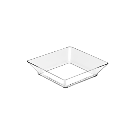 Vassoio Small Plate PS Trasparente 65x65 mm | DAC Forniture