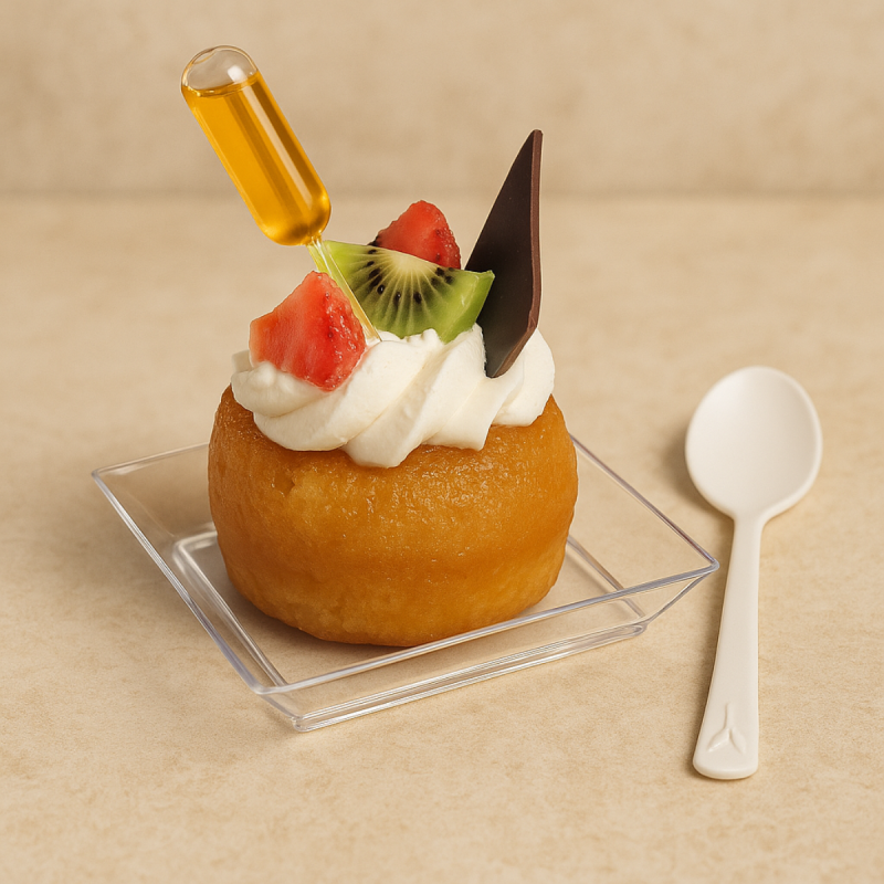 Vassoio Small Plate PS Trasparente 65x65 mm | DAC Forniture